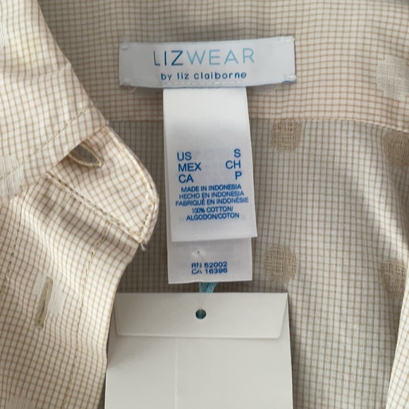 🎁 NWT LizWear US small Women’s Button Down Top - Picture 4 of 6